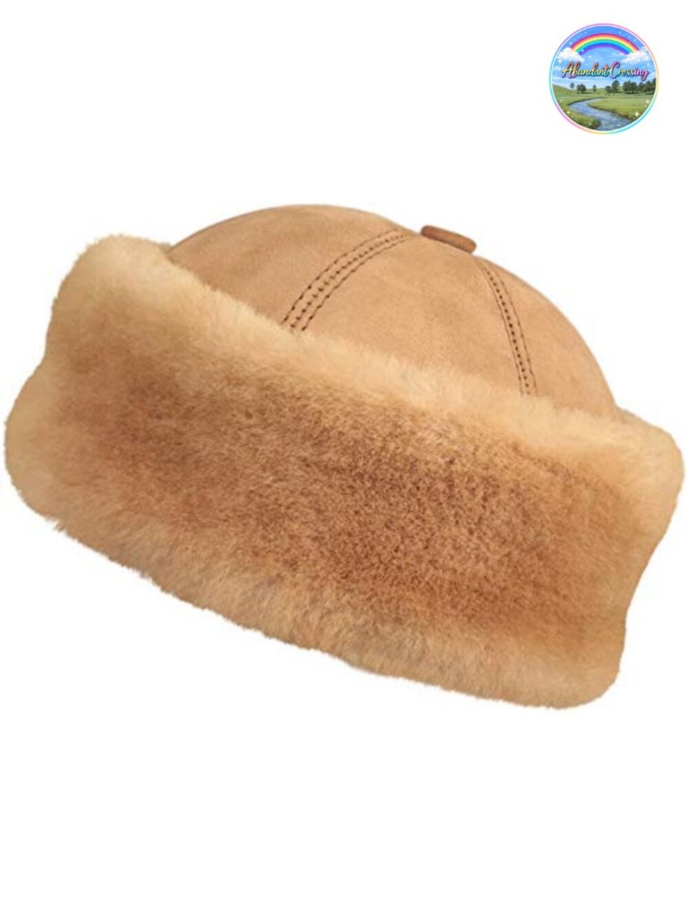 Shearling Sheepskin Leather Winter Fur Beanie Hat Unisex Warm